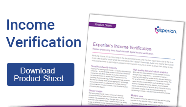 Income Verification Product Sheet
