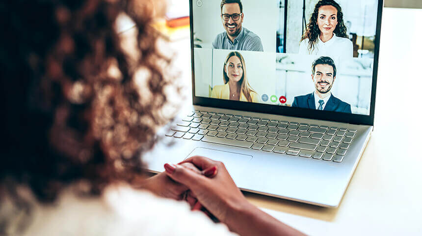 Business team in video conference